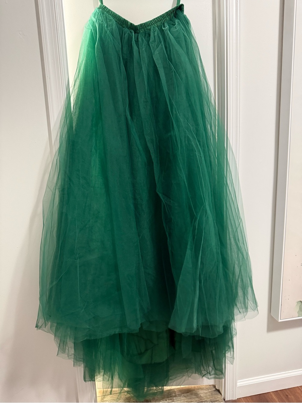 $295.00 NWOT Oyemwen A-Line emerald green tulle maxi skirt 2X Lane Bryant Torrid